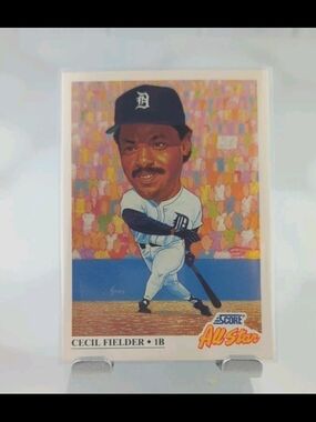 1991 Score #395 Detroit Tigers Cecil Fielder A.L. All-Star Team Card!